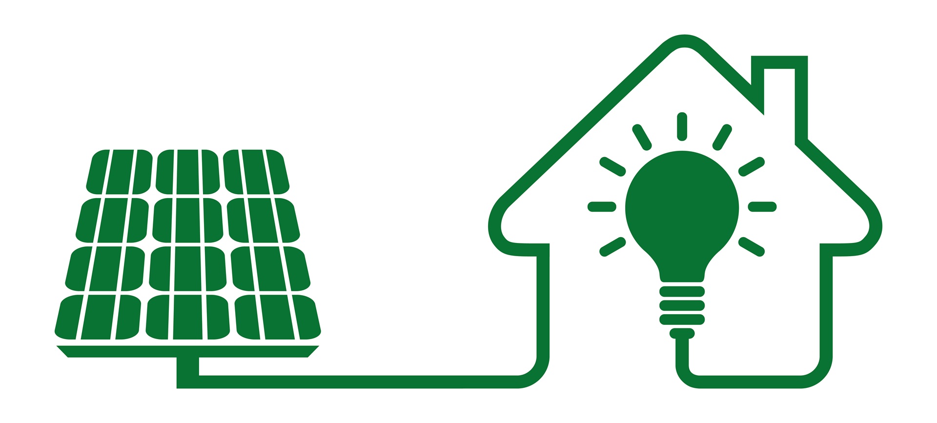 Solarstromsystem als Symbol | Regenwasser filtern  